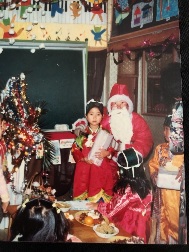 Young child at Christmas